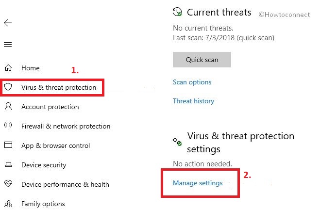 virus and threat protection