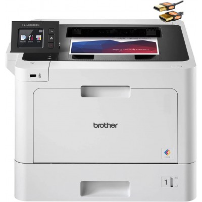 Brother HL-L83 60CDW Series Business Wireless Color Laser Printer - Print Copy Scan - Auto Duplex Printing - Mobile Printing - Print Up to 33 Pages/Min - 2.7" Color Touchscreen + HDMI Cable