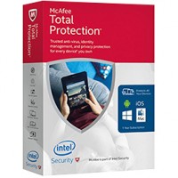 McAfee Total Protection Antivirus Security 1 Year 1 PC