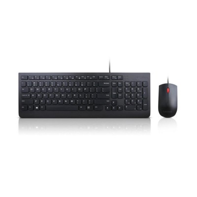 Lenovo Essential Wired Combo - Keyboard and mouse set - USB - US - for ThinkCentre M75n IoT; M80; M90; ThinkPad P1 (3rd Gen); P15v Gen 1; T15p Gen 1; V50s-07