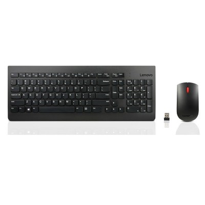 Lenovo Essential Wireless Combo - Keyboard and mouse set - wireless - 2.4 GHz - US - for IdeaPad 3 CB 11; S740-15; ThinkBook 14s G2 ITL; ThinkCentre M70; M75s Gen 2; M90