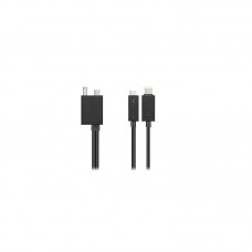Lenovo Split Cable - Thunderbolt cable (M) (M) - Thunderbolt 3 - 2.2 ft - black - CRU - for ThinkPad