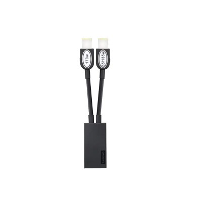 Lenovo Workstation Dock Slim Tip Y Cable - Power splitter (F) (M) - 6 in - black - for ThinkPad L13 Yoga Gen 2; P1 (3rd Gen); P15 Gen 1; P17 Gen 1; T15g Gen 1; X1 Extreme Gen 3