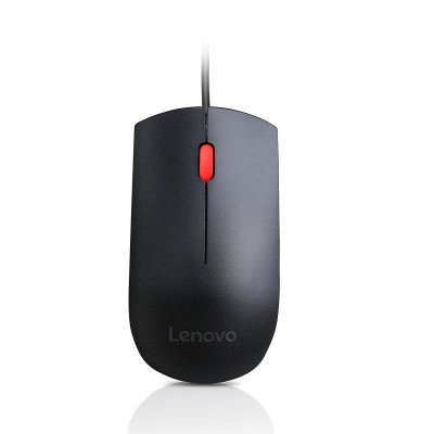 Lenovo Essential - Mouse - right and left-handed - optical - 3 buttons - wired - USB - black - for IdeaPad S740-15; Legion S7 15; ThinkBook 14s G2 ITL; ThinkCentre M70; M75s Gen 2; M90