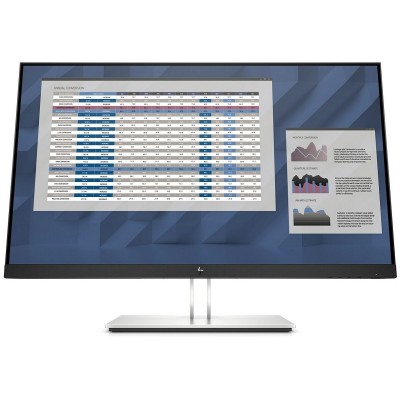 HP E27 G4 - E-Series - LED monitor - 27" (27" viewable) - 1920 x 1080 Full HD (1080p) @ 60 Hz - IPS - 250 cd/mÂ² - 1000:1 - 5 ms - HDMI, VGA, DisplayPort - black