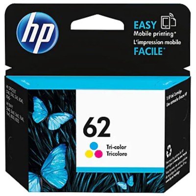 HP 62 - Color (cyan, magenta, yellow) - original - ink cartridge - for Envy 55XX, 56XX, 76XX; Officejet 250, 252, 57XX, 8040