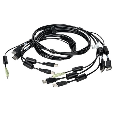 Vertiv Liebert - Keyboard / video / mouse / audio cable - USB Type B, mini jack, DisplayPort (M) to USB, mini jack, DisplayPort (M) - 6 ft - for Cybex SC945D