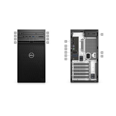 Dell Precision 3640 Tower - MT - 1 x Core i7 10700 / 2.9 GHz - RAM 16 GB - SSD 512 GB - NVMe, Class 40 - DVD-Writer - Quadro P2200 - GigE - vPro - Win 10 Pro 64-bit - monitor: none - BTS - with 3 Years Hardware Service with Onsite/In-Home Service After Re
