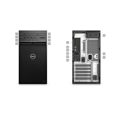 Dell Precision 3640 Tower - MT - 1 x Core i7 10700 / 2.9 GHz - RAM 16 GB - SSD 512 GB - NVMe, Class 40 - DVD-Writer - Quadro P620 - GigE - vPro - Win 10 Pro 64-bit - monitor: none - BTP - with 3 Years Hardware Service with Onsite/In-Home Service After Rem