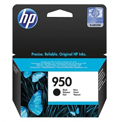 HP 950 Black Ink Cartridge, Standard Yield, 2/Pack (L0S28AN#140)