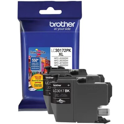 Brother LC-3017BK XL - 2-pack - High Yield - black - original - ink cartridge - for Brother MFC-J5330DW, MFC-J6530DW, MFC-J6930DW