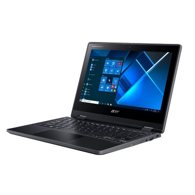 Acer TravelMate Spin B3 TMB311R-31-C45D - Flip design - Celeron N4020 / 1.1 GHz - Win 10 Pro 64-bit National Academic - 4 GB RAM - 64 GB eMMC - 11.6" AHVA touchscreen 1366 x 768 (HD) - UHD Graphics 600 - Wi-Fi 5, Bluetooth - shale black 