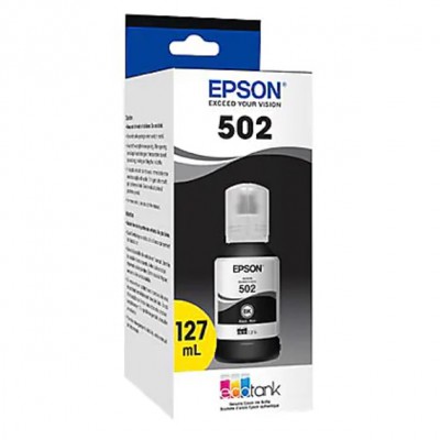 Epson 502 With Sensor - 127 ml - black - original - ink tank - for EcoTank ET-15000; Expression ET-2700, 2750, 3700; WorkForce ET-3750, ST-2000, 3000, 4000