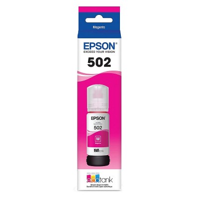 Epson 502 With Sensor - Magenta - original - ink tank - for EcoTank ET-15000; Expression ET-2700, 2750, 3700; WorkForce ET-3750, ST-2000, 3000, 4000