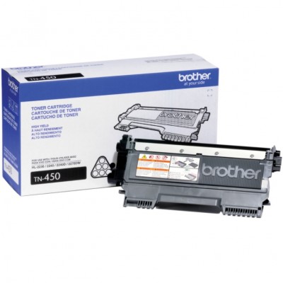 Brother TN-450 - High Capacity - black - original - toner cartridge - for Brother DCP-7060, 7065, HL-2220, 2230, 2240, 2270, 2275, 2280, MFC-7240, 7360, 7460, 7860