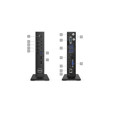 Dell Wyse 5070 - Thin client - DTS - 1 x Celeron J4105 / 1.5 GHz - RAM 4 GB - flash - eMMC 16 GB - UHD Graphics 600 - GigE, 802.11ac Wave 2 - WLAN: 802.11a/b/g/n/ac Wave 2, Bluetooth 5.0 - Wyse Thin OS - monitor: none - BTS - with 3 Years Return For Repai