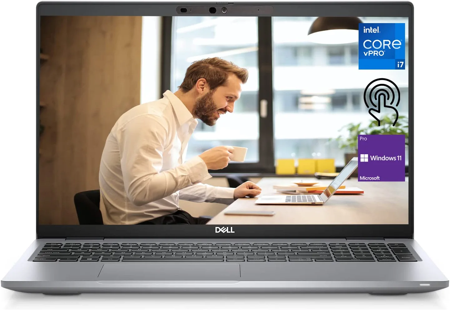 Dell Latitude 5520 15.6" FHD Touchscreen Business Laptop, Intel i7-1185G7 vPro Processor, 32GB 